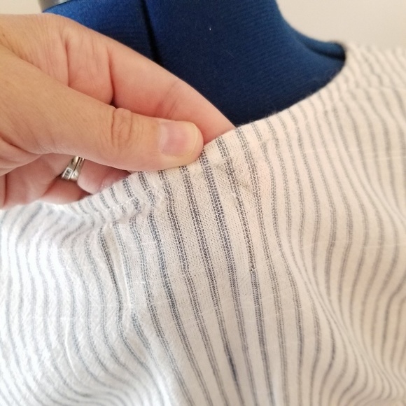 NEW GH Bass & Co Cotton Striped Tie Waist Dress M - Picture 7 of 7